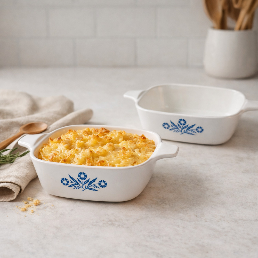 VTG-Corning Ware Cornflower Blue P-41-B Petite Pan/Casserole 12 Ounce~Set of 2